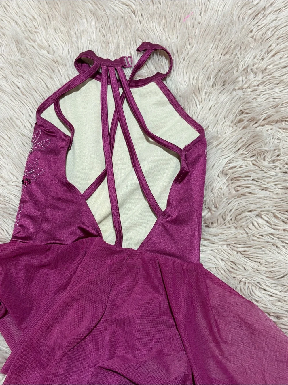 Weissman Magenta Strappy Dance Costume